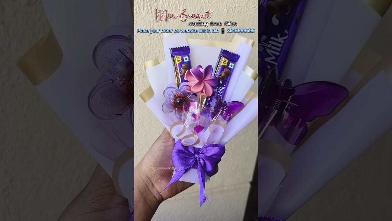 Mini bouquet making in home #shortsfeed #business #ytshorts