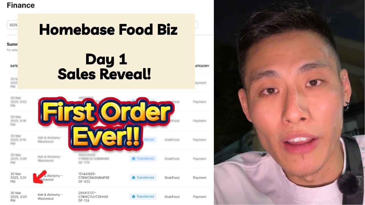 Day 1 Sales as a SG Home-Based GrabFood Vendor (Full Report Revealed)