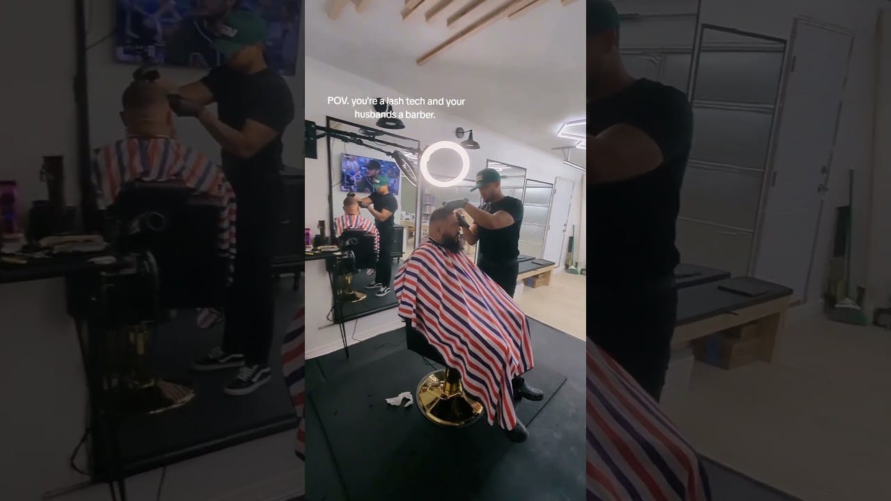 Husband and wife homebased beauty duo! #lashes #lashartists #barber #homebasedbusiness