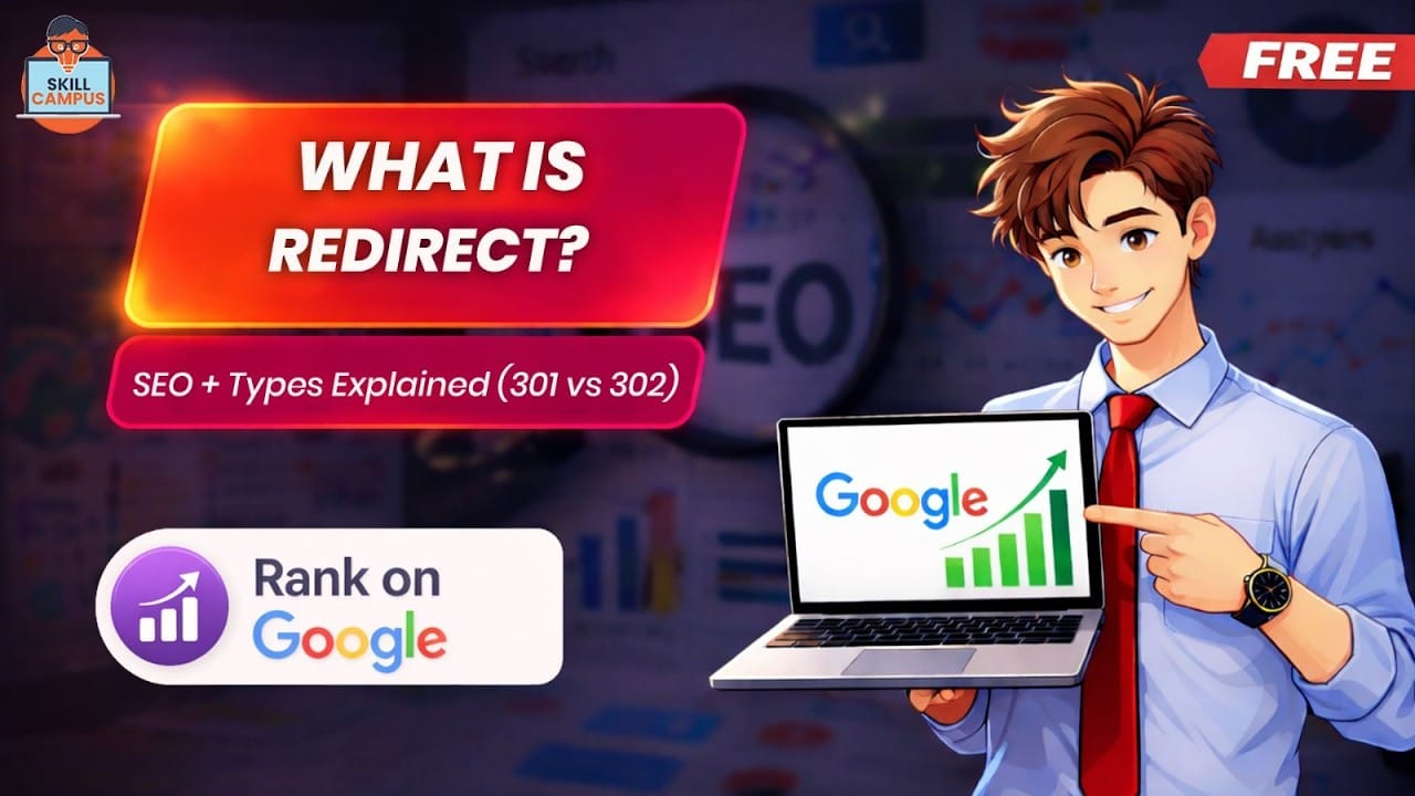 SEO Class 15 | What is Redirect?  Importance in SEO + Types Explained (301 vs 302)