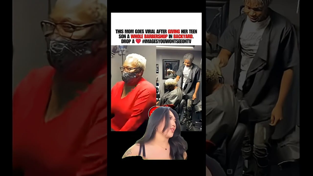 Mom Surprises 16-Year-Old With His Own Backyard Barbershop for Christmas ✂️🎄