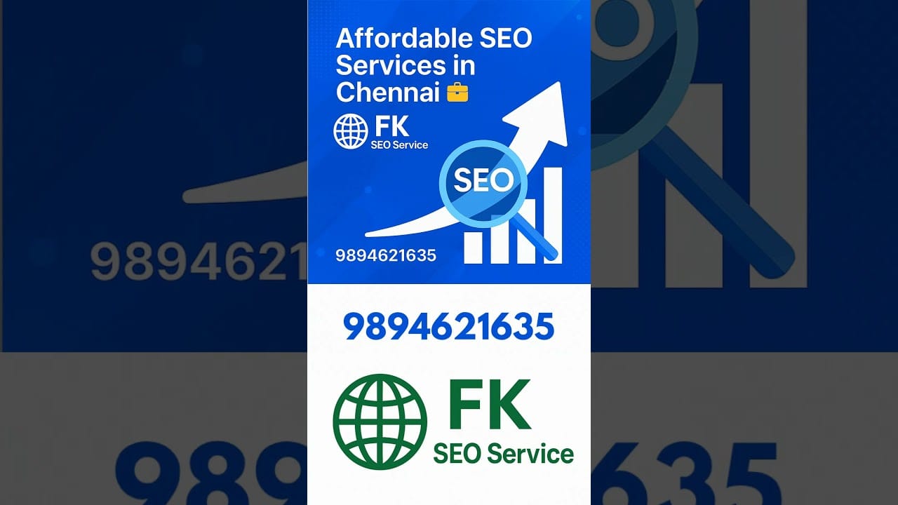 Best SEO Service in Chennai | Boost Your Website Ranking with FK SEO Service #seochennai