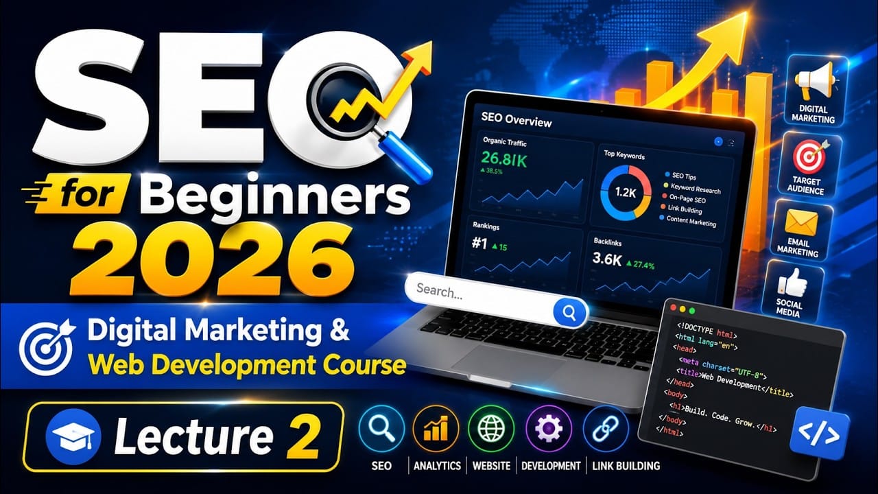 SEO for Beginners 2026 | Complete Digital Marketing & Web Development Course | Lecture 2