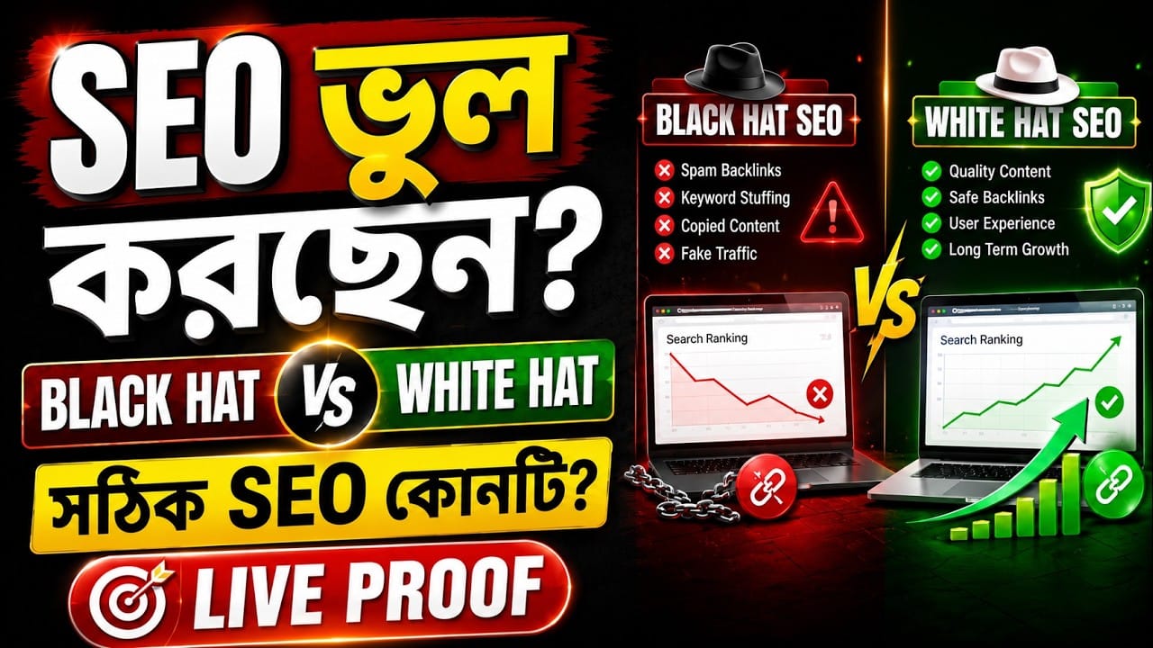 Website SEO Bangla: Black Hat নাকি White Hat? Live Case Study