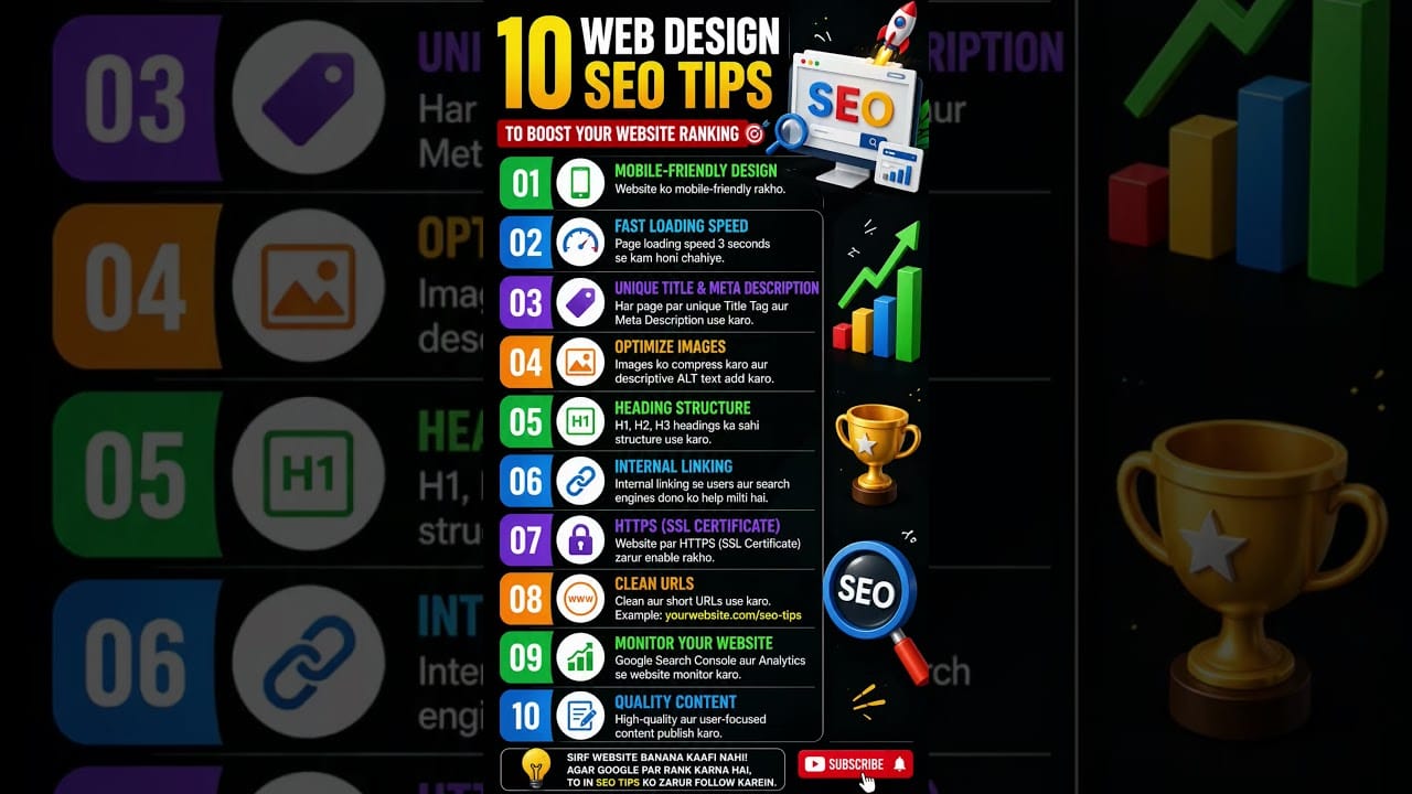10 Web Design SEO Tips That Will Boost Your Website Ranking! 📈 #shorts