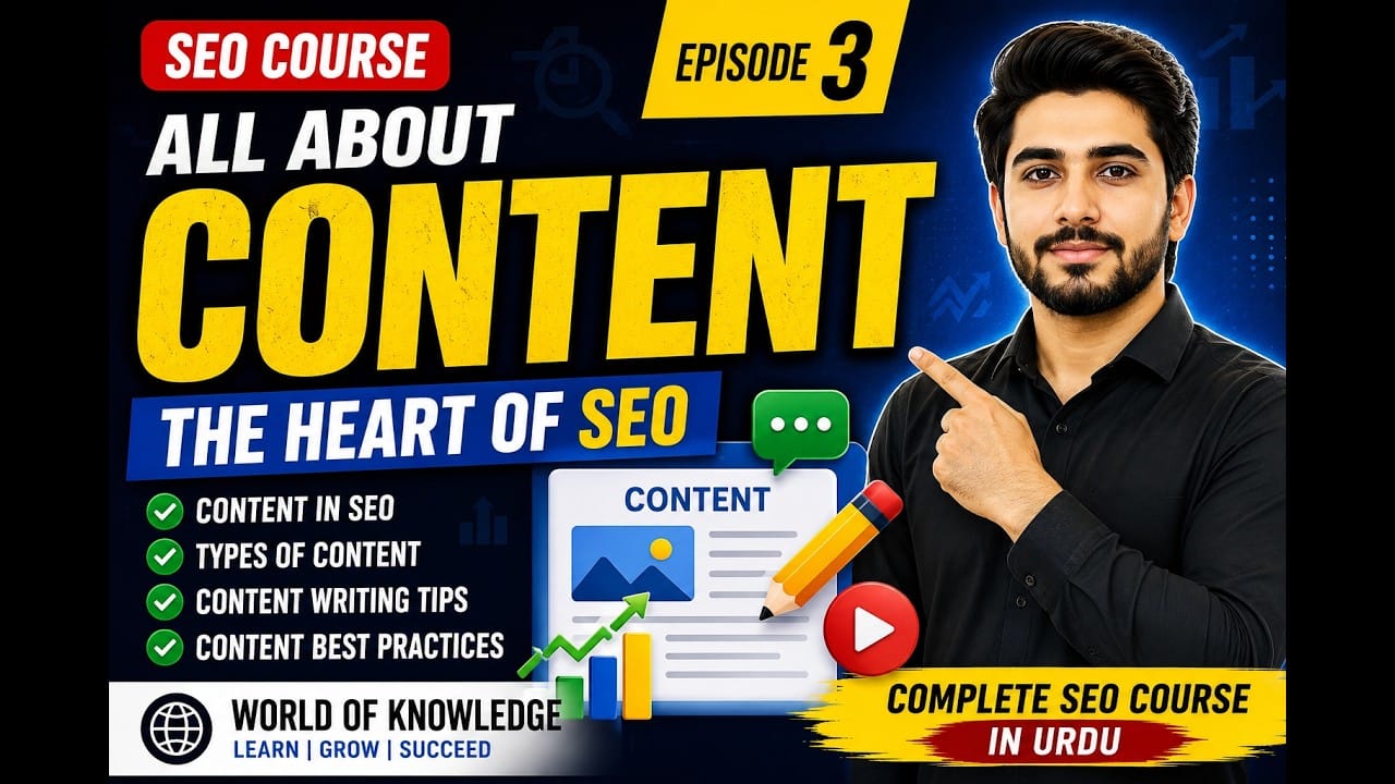 Content in SEO Explained | SEO Course Part 3 | Learn SEO in Urdu (2026)
