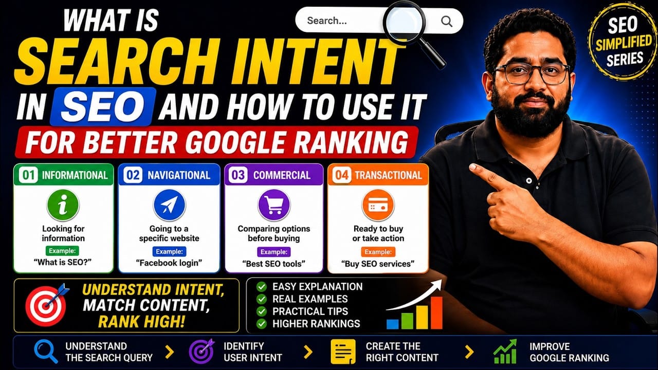 What Is Search Intent in SEO and How to Use It for Better Google Ranking | Beginners Guide