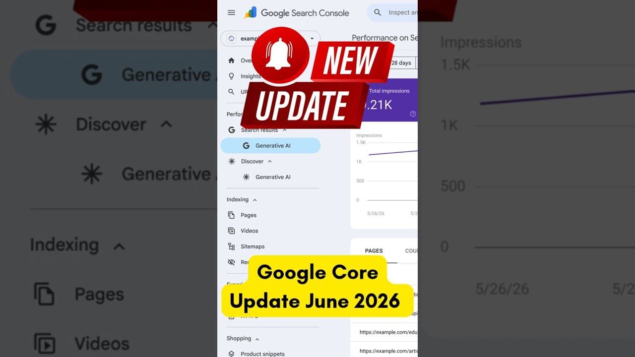 🥉 Big Google Search Console Update June 2026! #shortsfeed #googleupdate #shorts