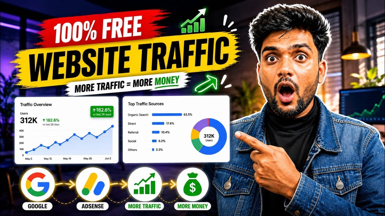 Free Website Traffic 2026 | Instant Google Traffic 100% Organic