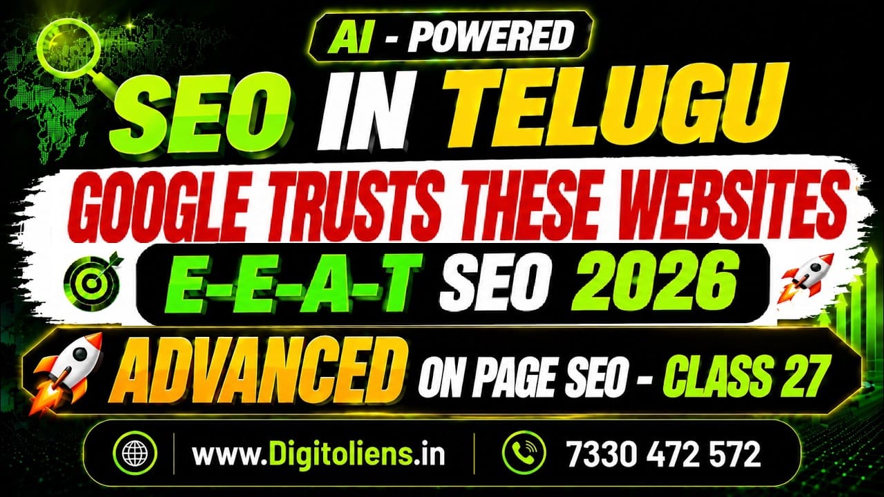 Class 27: Google Ranking Secret 2026| E-E-A-T & Content Freshness | Advanced On-PageSEO |SEOInTelugu