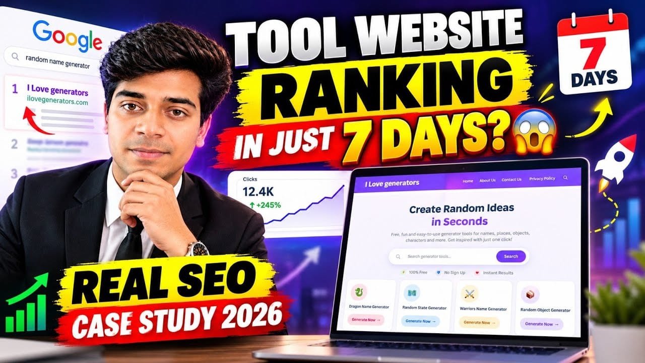 Tool Website Ranking in Just 7 Days? 😱 | Real SEO Case Study 2026