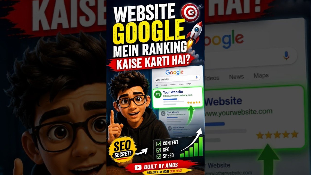 Website Google Mein Rank Kaise Karti Hai? 🚀 | SEO Secret for Beginners 😳 #shorts